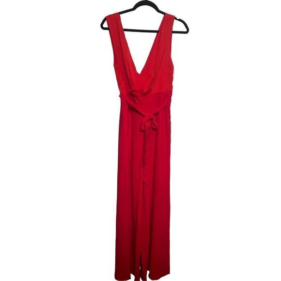 Sugarlips red wide leg jumpsuit size L NWT - Picture 1 of 14